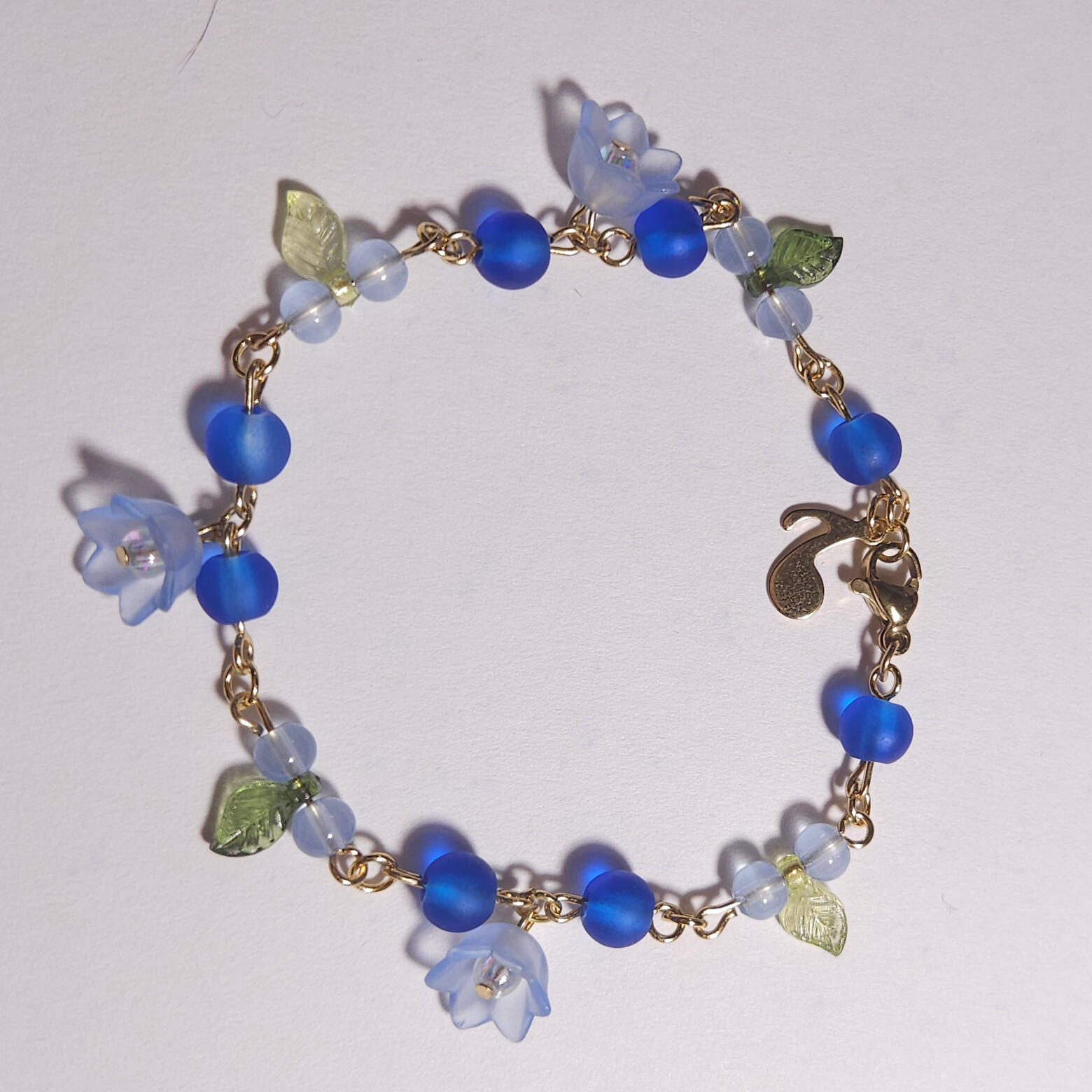 blue flower bracelet